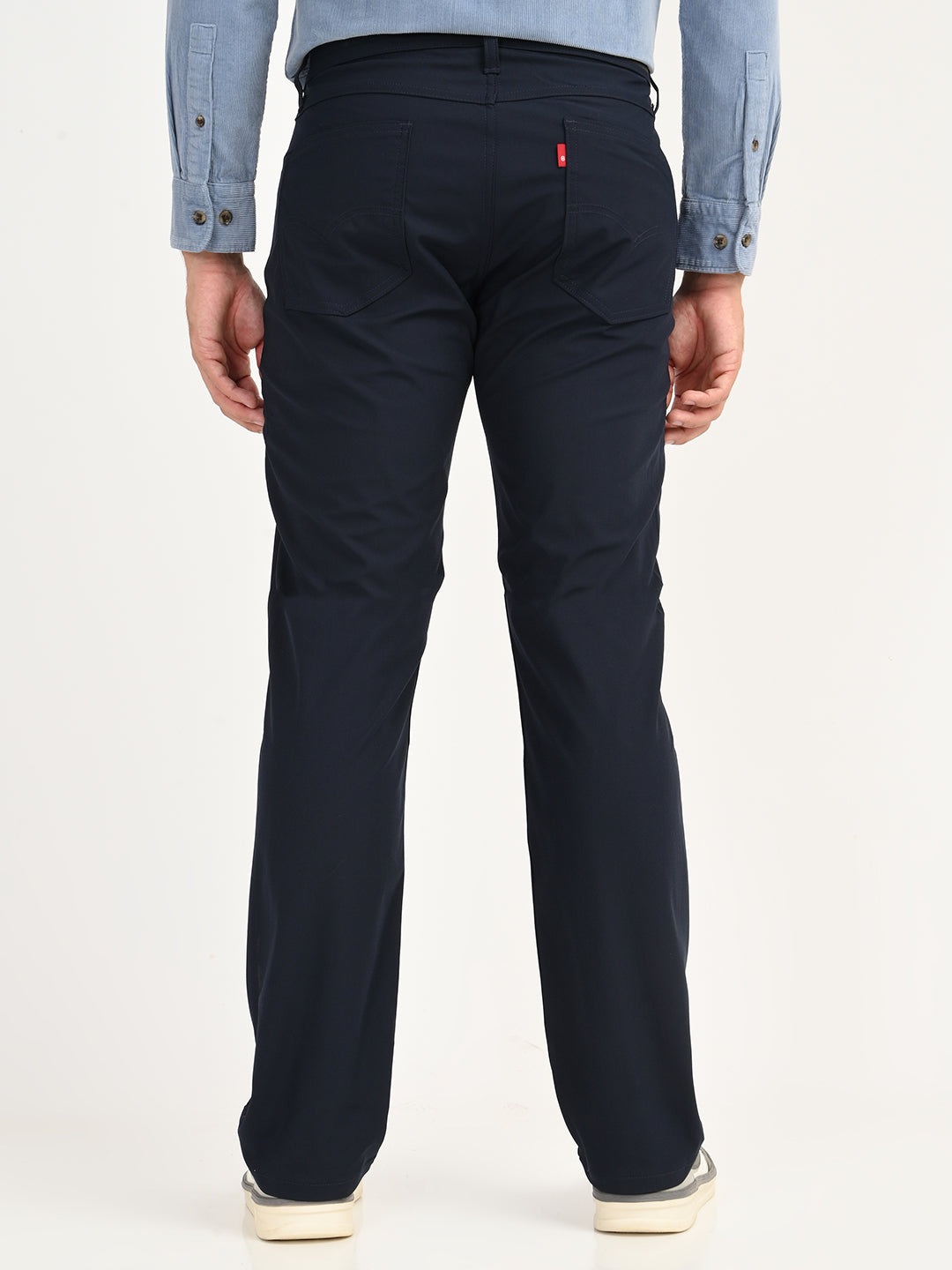 Men's 514 Navy Straight Fit Chino Tech Pants - back View
