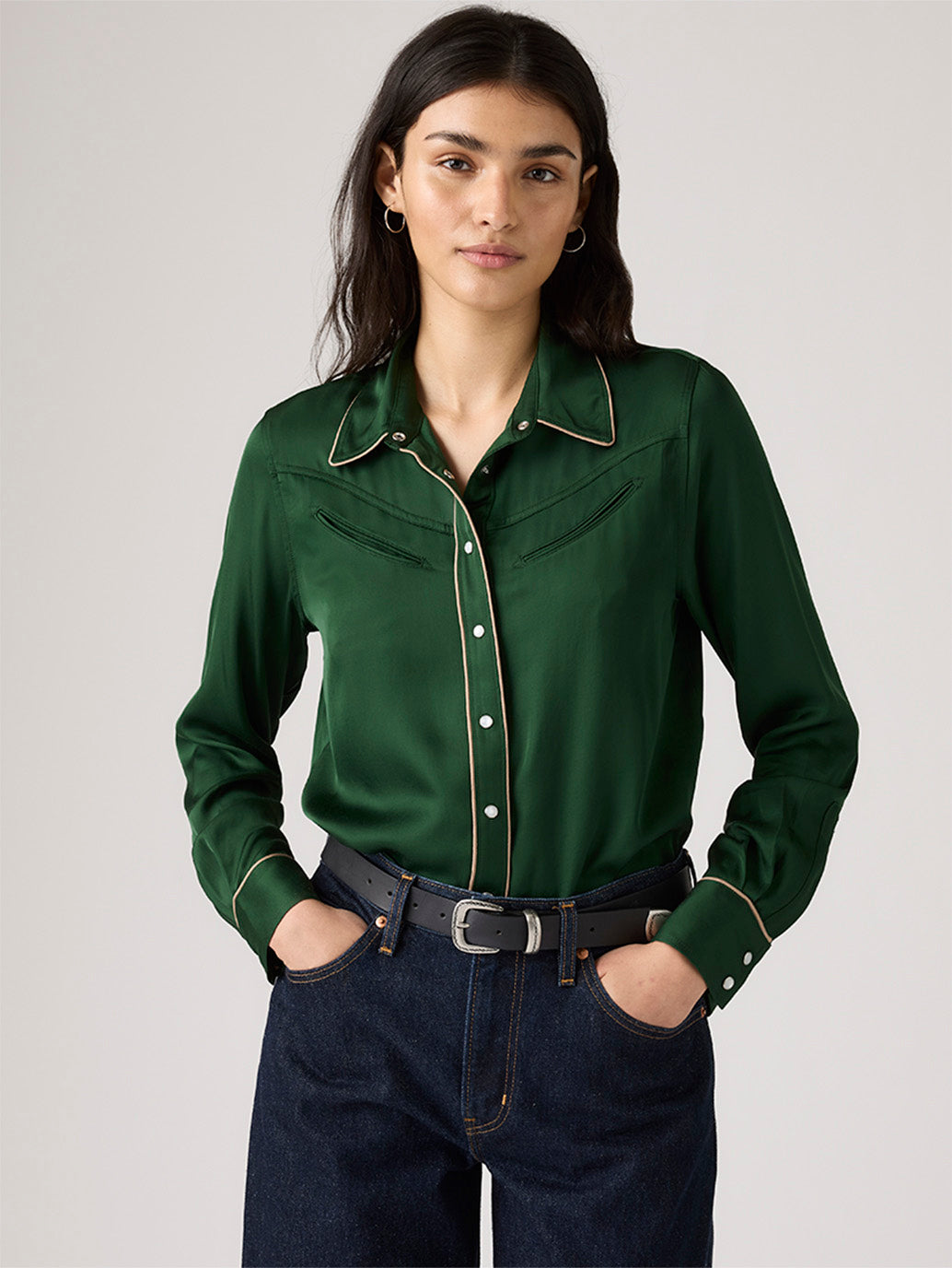 Women's Bradie Archival Shirt - Styleshot View