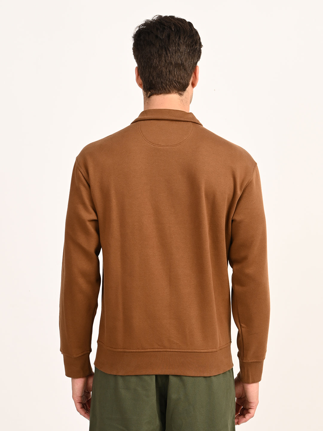 Men's Typography Regular Fit Sweatshirt - back View
