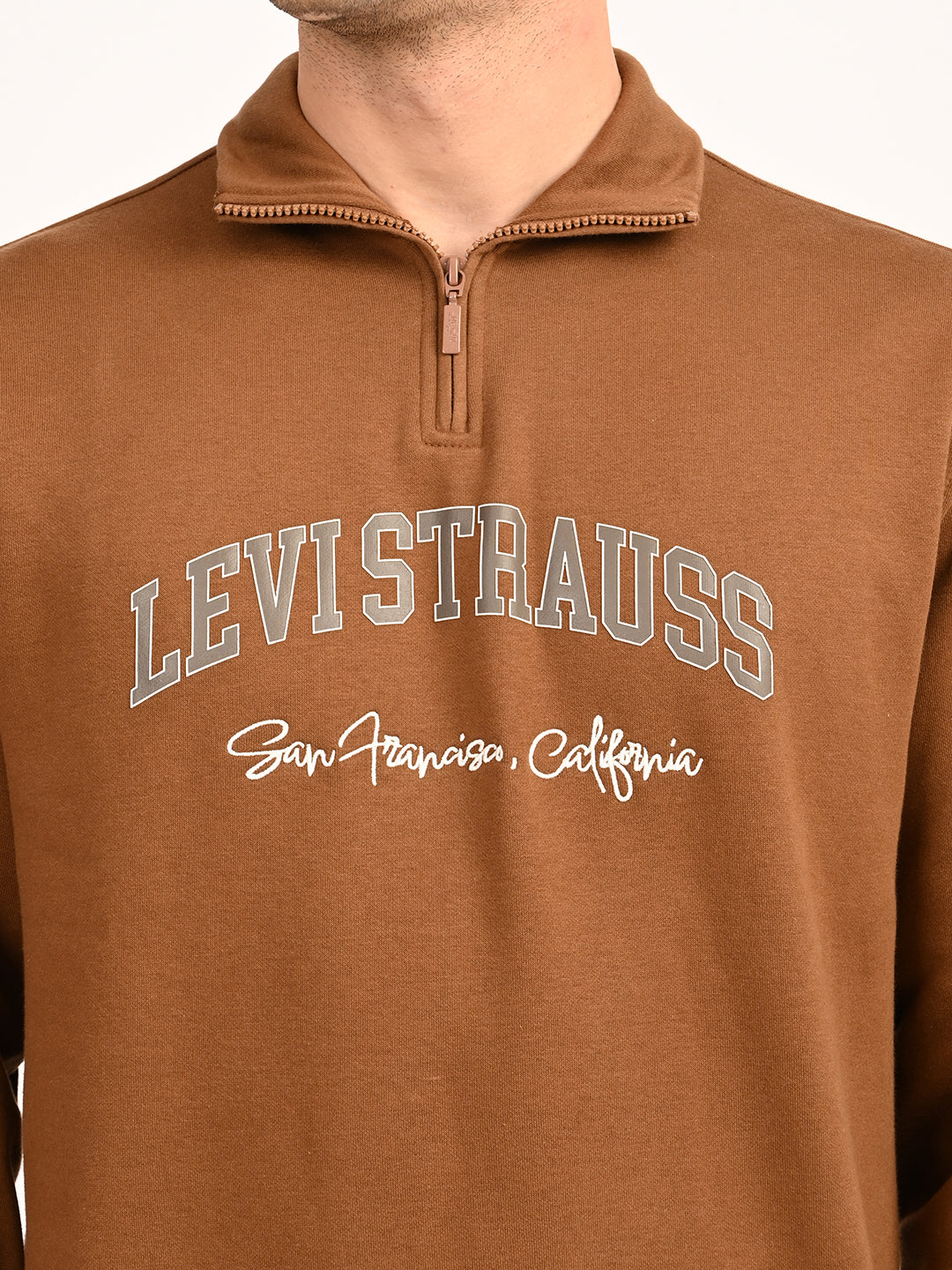 Men's Typography Regular Fit Sweatshirt - detail View