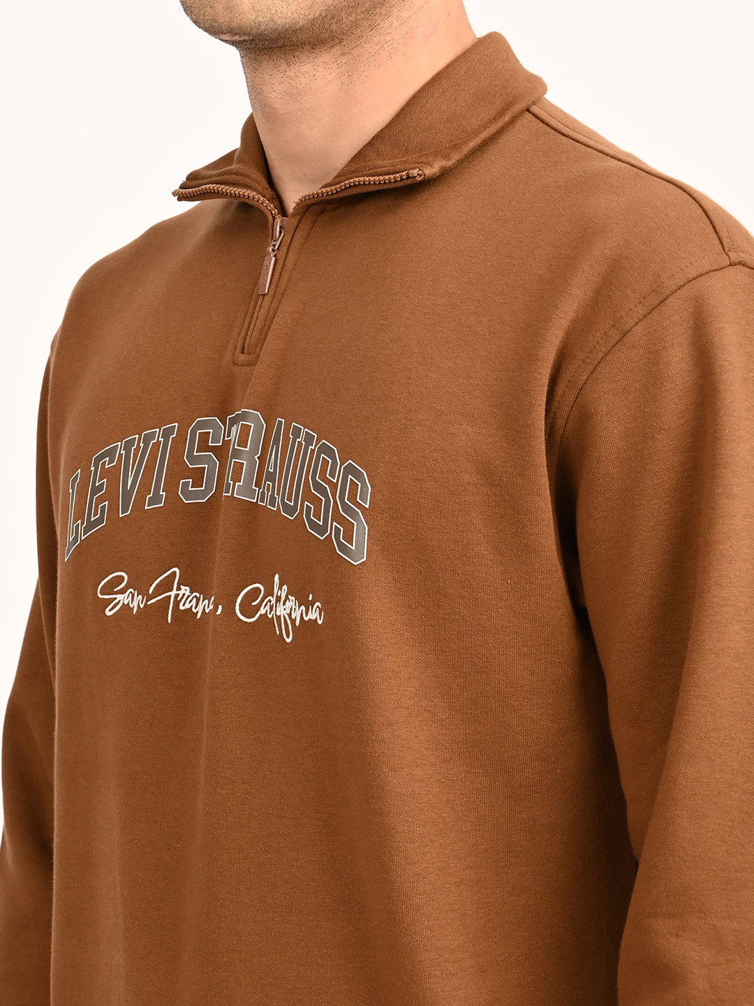 Men's Typography Regular Fit Sweatshirt - detail View