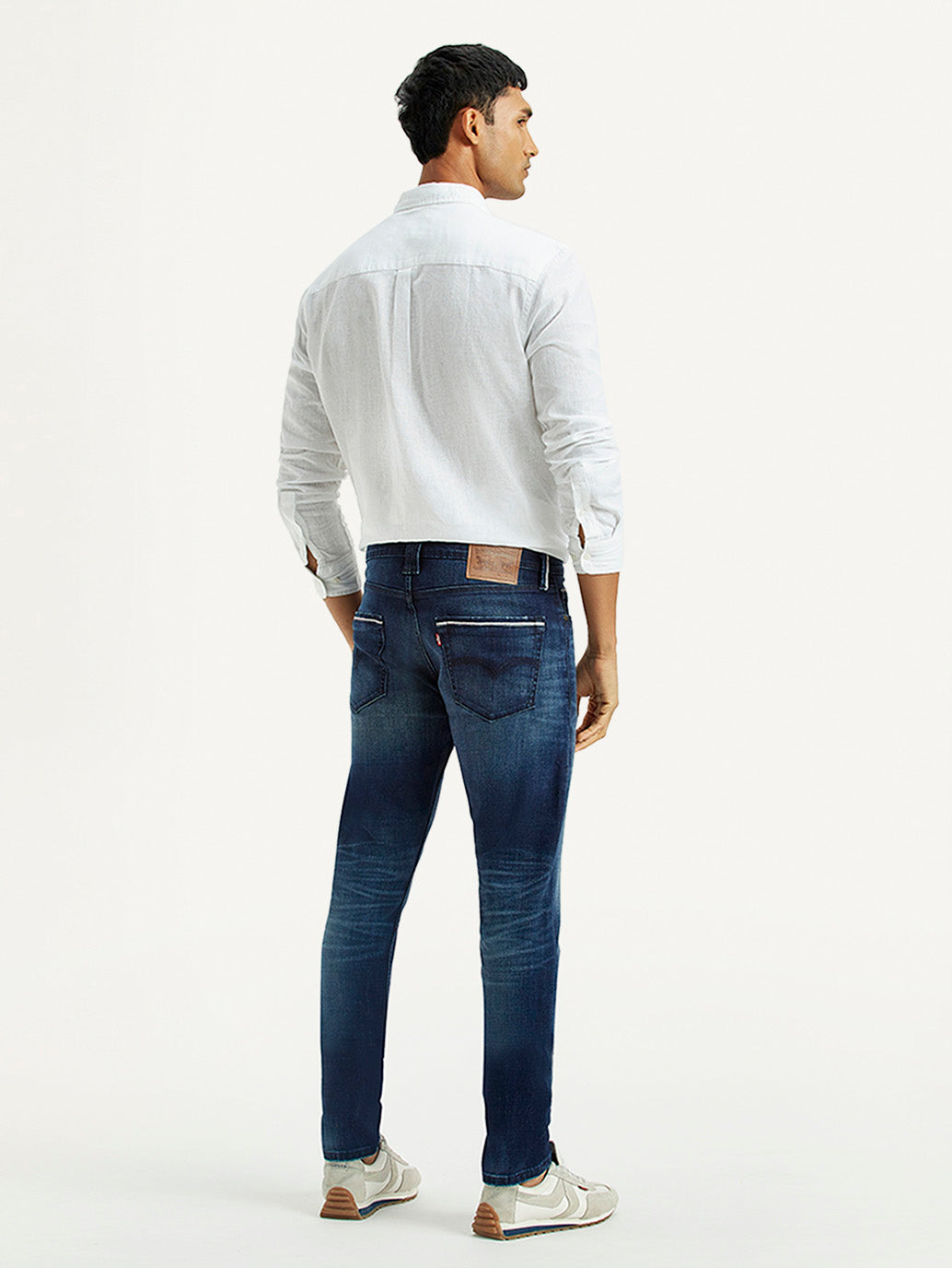 Men's 512 Dark Indigo Slim Tapered Fit Mid Rise Jeans - Back View