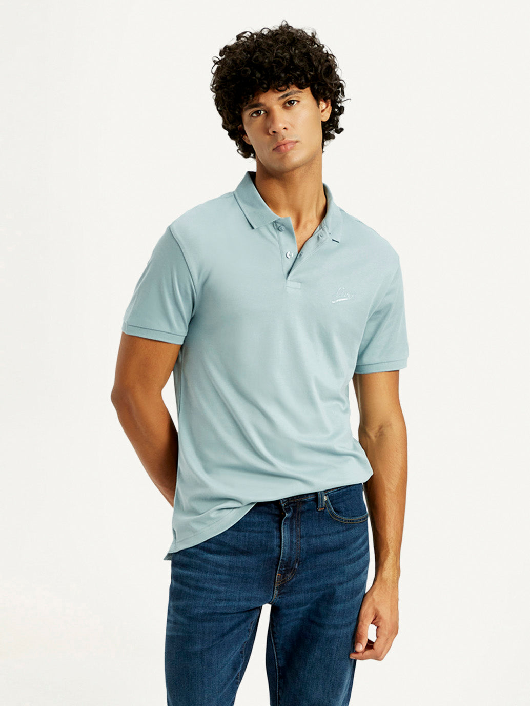 Men's Solid Slim Fit Polo T-Shirt - Styleshot View