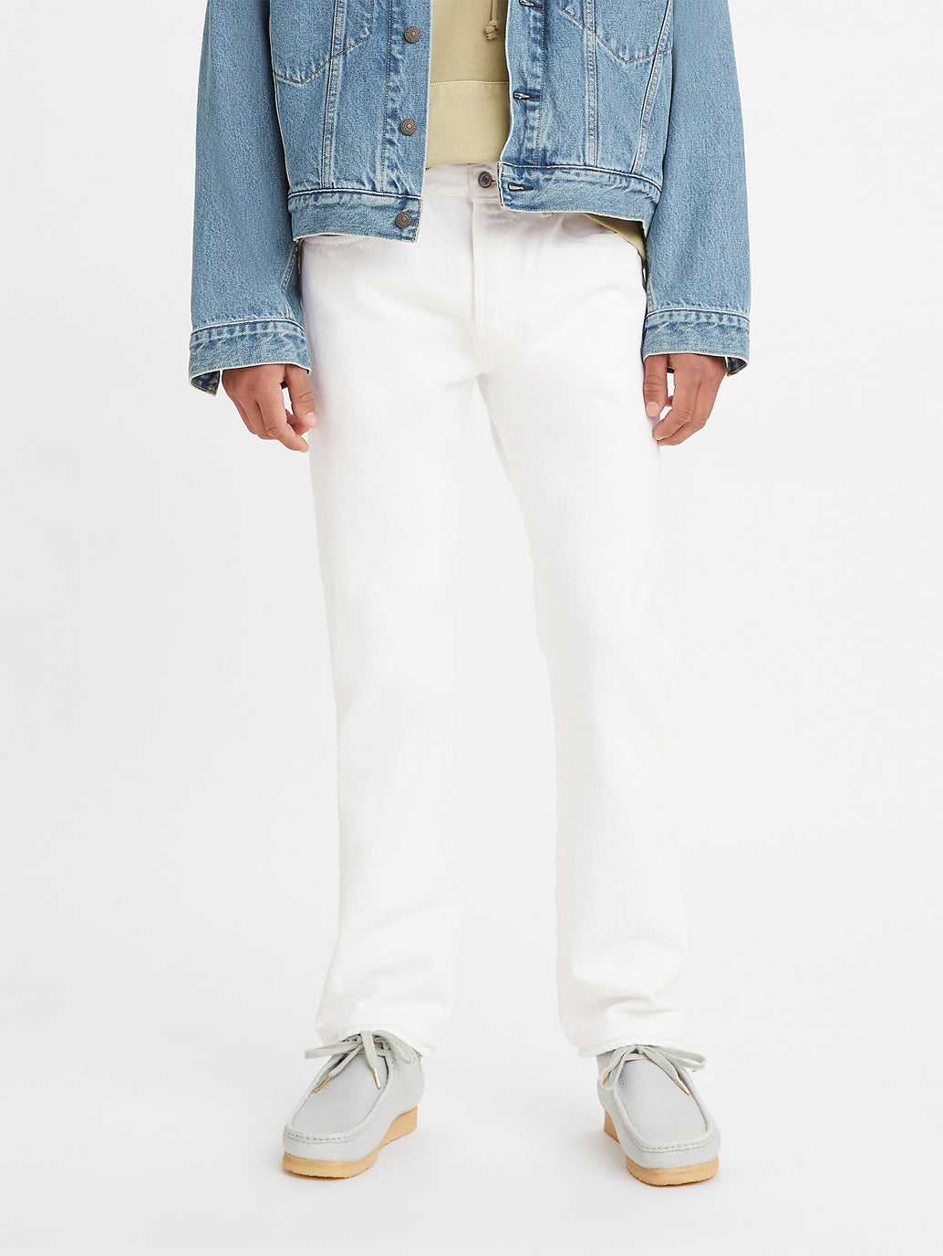 Men's 501 White Straight Fit Mid Rise Jeans - d0aba3f7-8015-495b-b2d7-b13ecb41cf0f View
