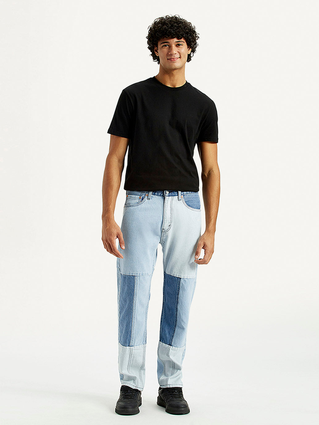 Men's 505 Med Indigo Straight Fit Mid Rise Jeans - Front View