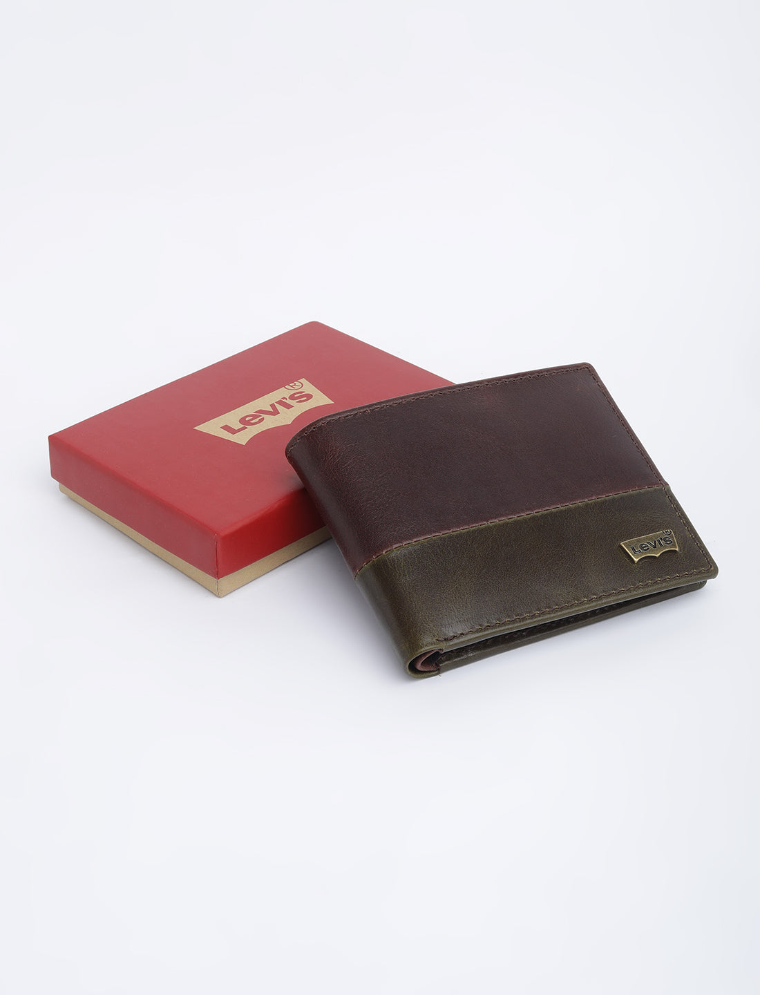 Men's Brown Colorblock Bi-Fold Wallet - 07 View