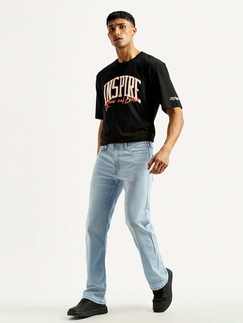Men's 527 Light Indigo Bootcut Fit Mid Rise Jeans - Side View