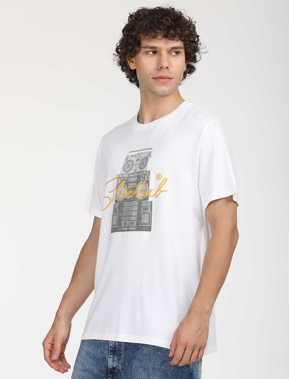 Men's Graphic Print Relaxed Fit T-Shirt - RightSide View