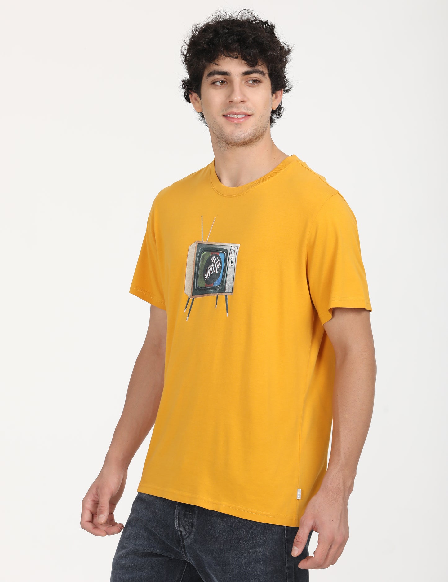 Men's Graphic Print Loose Fit T-Shirt - RightSide View