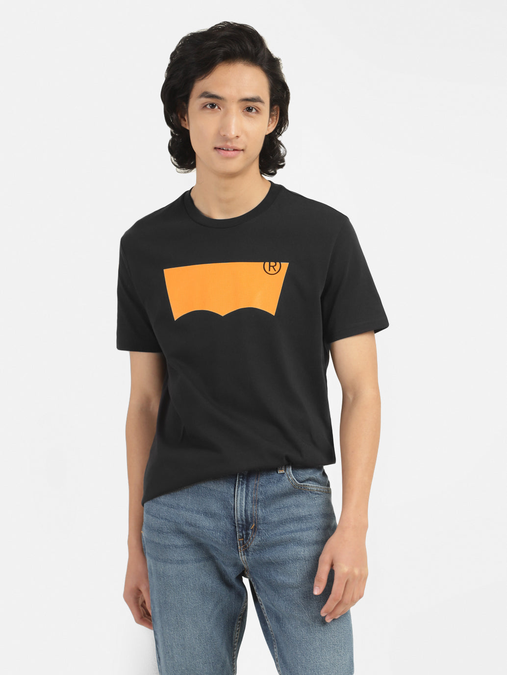 Men's Brand Logo Crew Neck T-shirt Black - ac02b0e0-10cf-4b74-bdec-b7b927b2dabd View