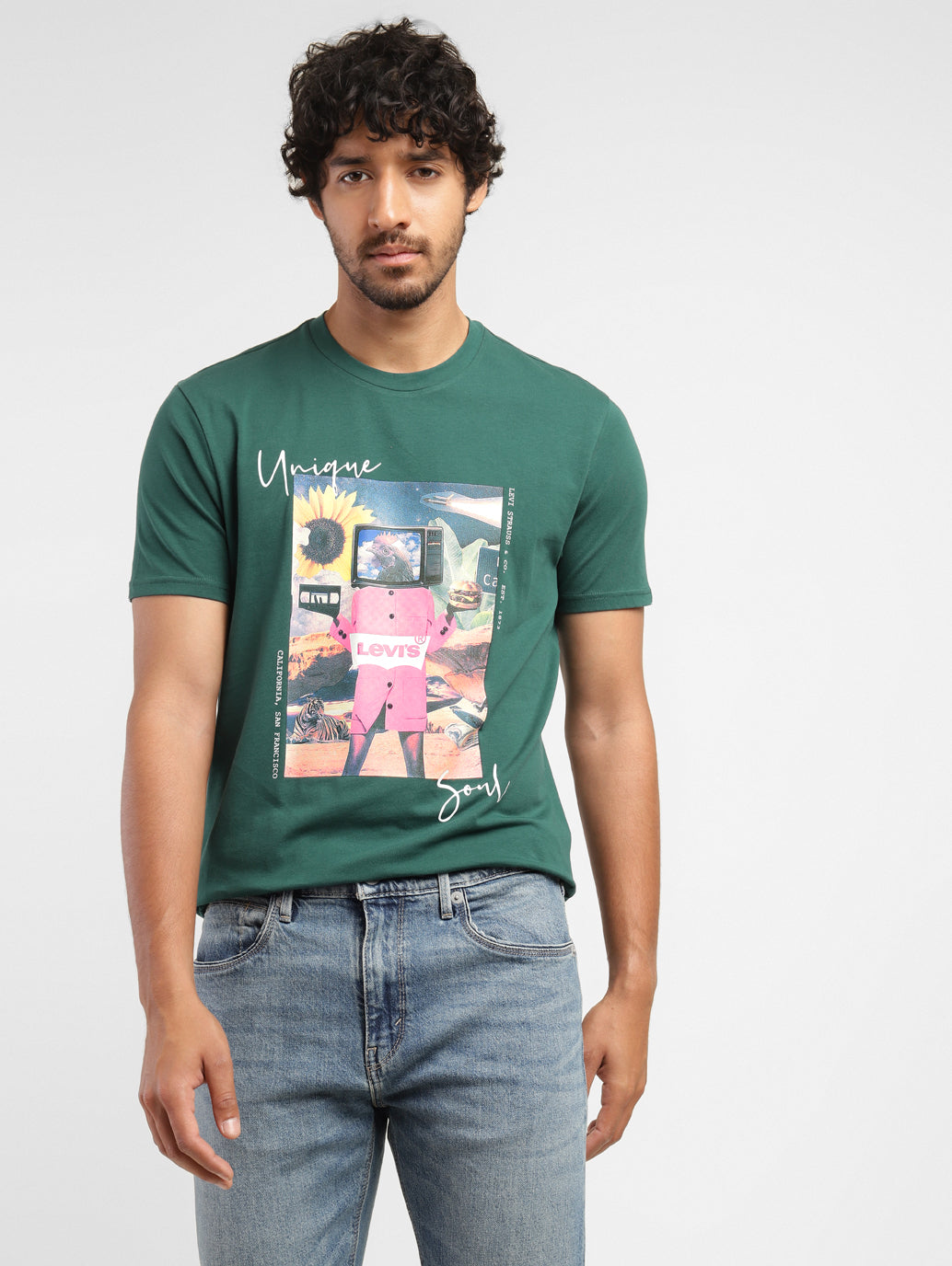Men's Graphic Print Slim Fit T-shirt - 56260f04-b753-498a-9802-c8ad311c6681 View