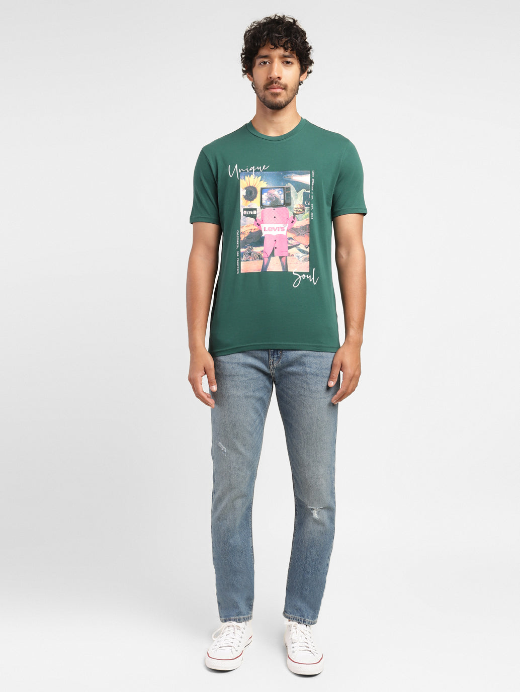 Men's Graphic Print Slim Fit T-shirt - 8faa28fd-2753-41a5-94cb-4d1a7a8d8568 View