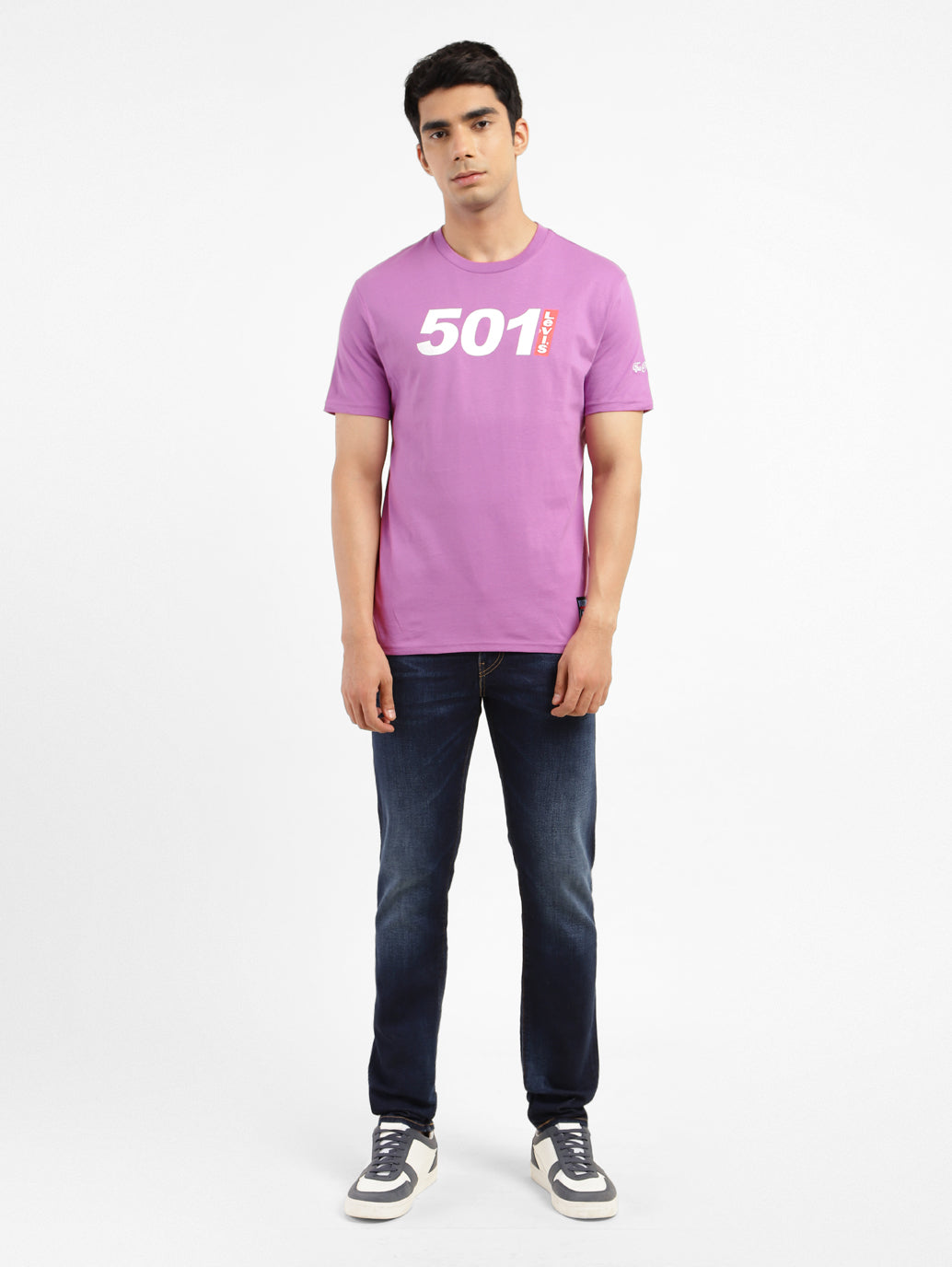 Men's Printed Slim Fit T-shirt Purple - a33bb06f-66b6-40d1-8b63-38540dd68f64 View
