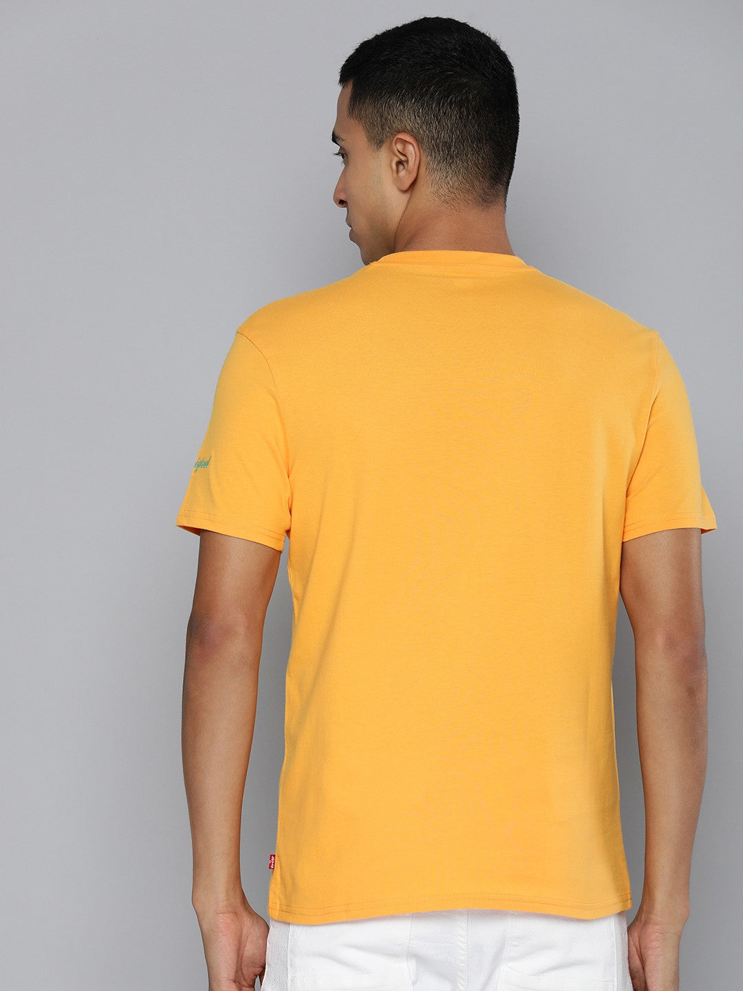 Men's Graphic Print Round Neck T-shirt - Back View
