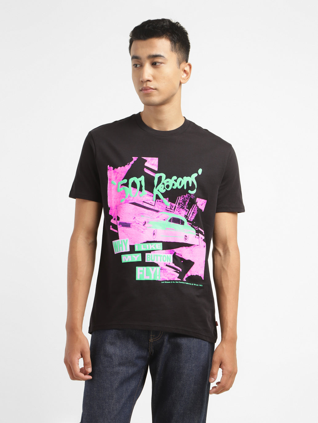 Men's Graphic Print Regular Fit T-shirt - 76a0a5c0-a205-4b03-b6f5-75a5084a3685 View