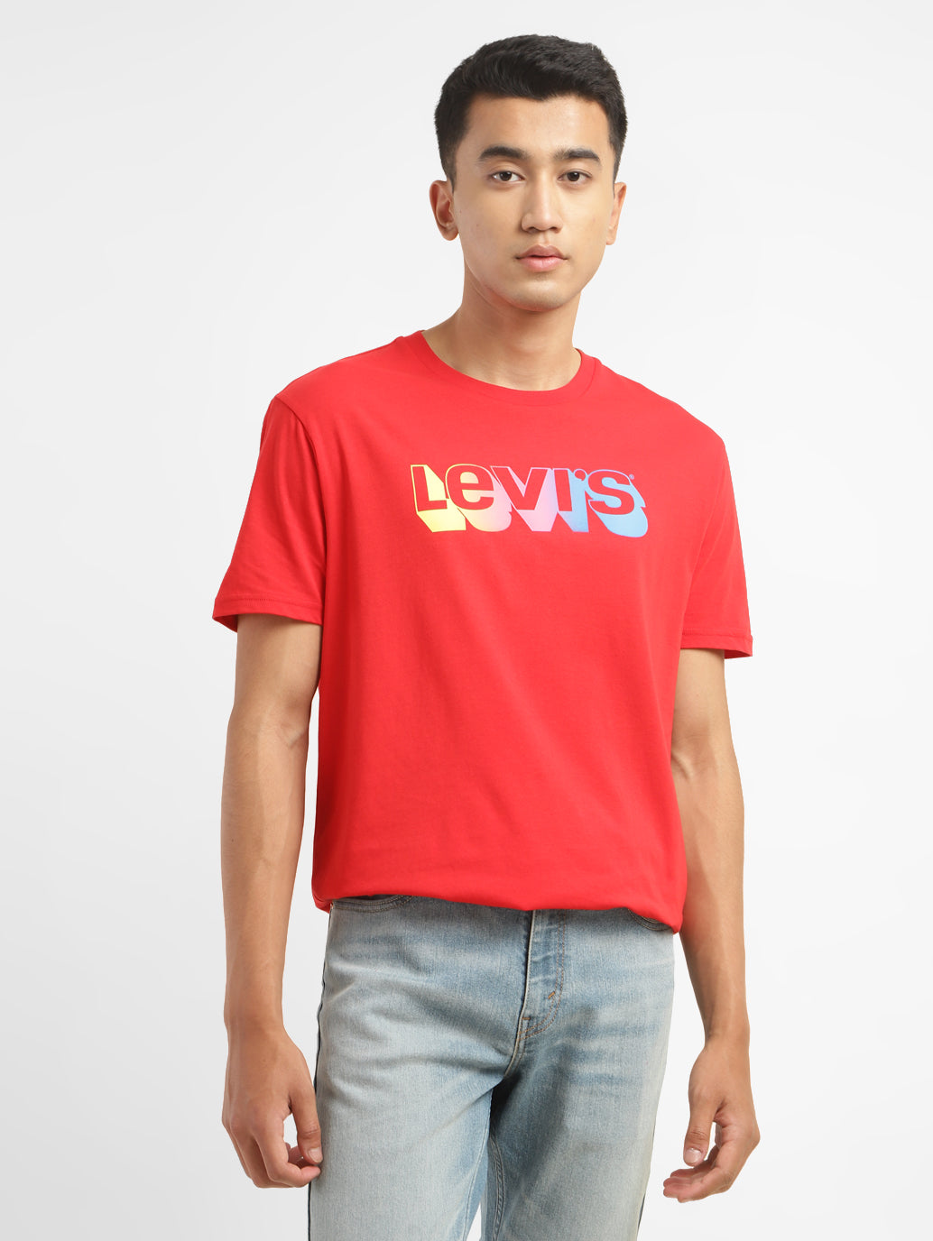Men's Brand Logo Crew Neck T-shirt - ee7ca4bc-cb39-456c-968a-10f35827e5c7 View