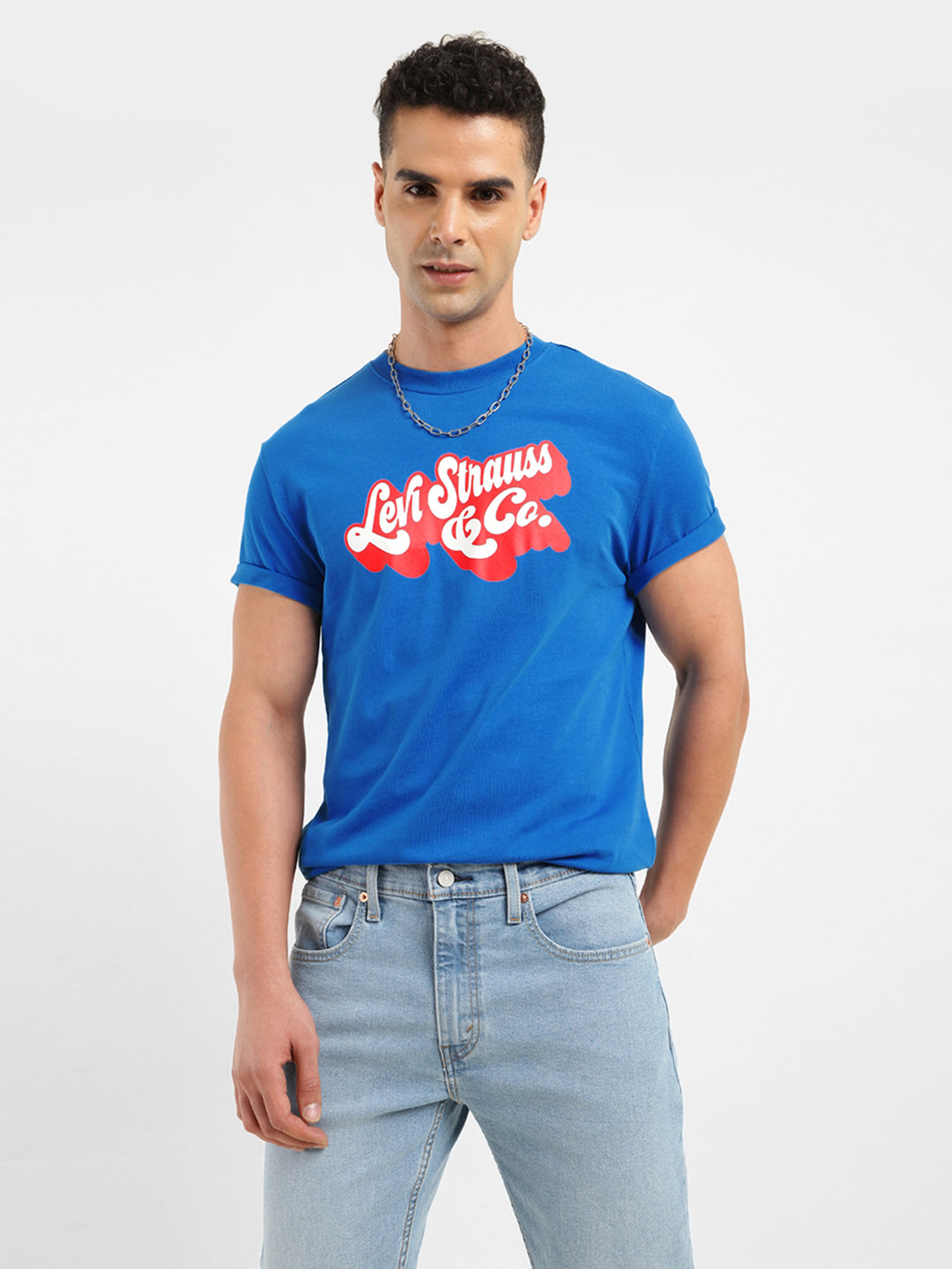 Men's Brand Logo Crew Neck T-Shirt - 20shot View