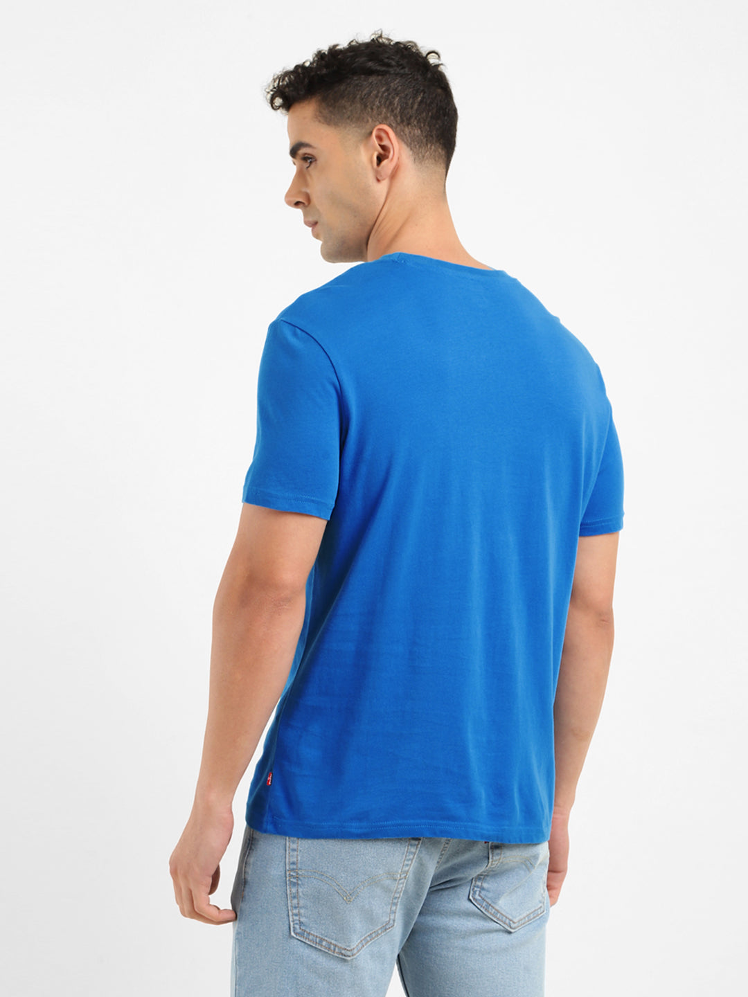 Men's Brand Logo Crew Neck T-Shirt - Back View