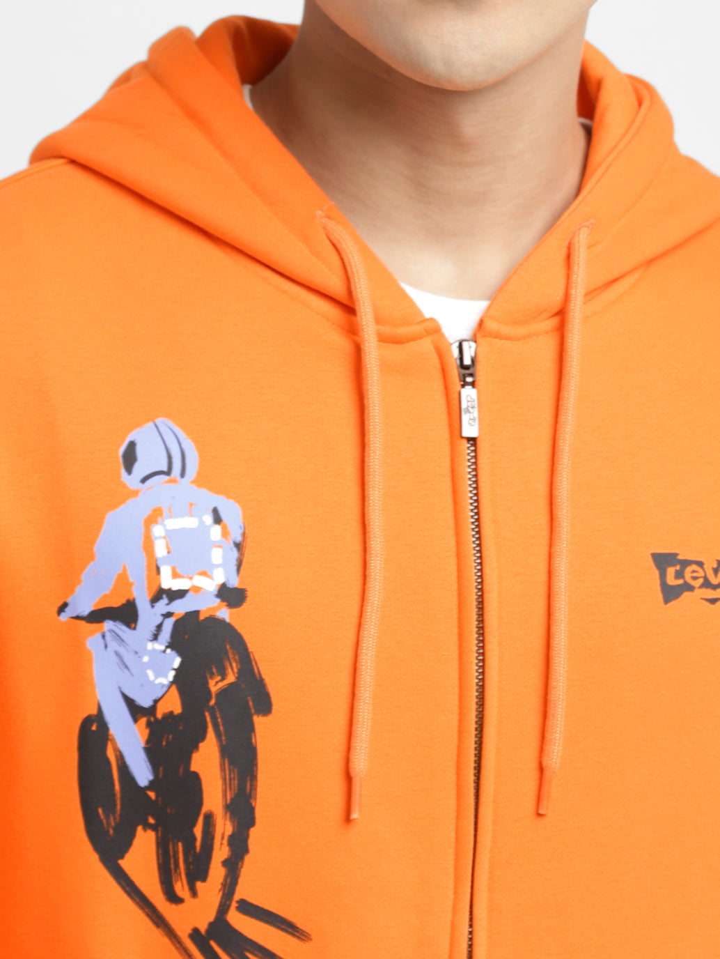 Men's Graphic Print Hooded Sweatshirt - 80bf44a1-bf49-4bb9-a927-1ef239a5b436 View