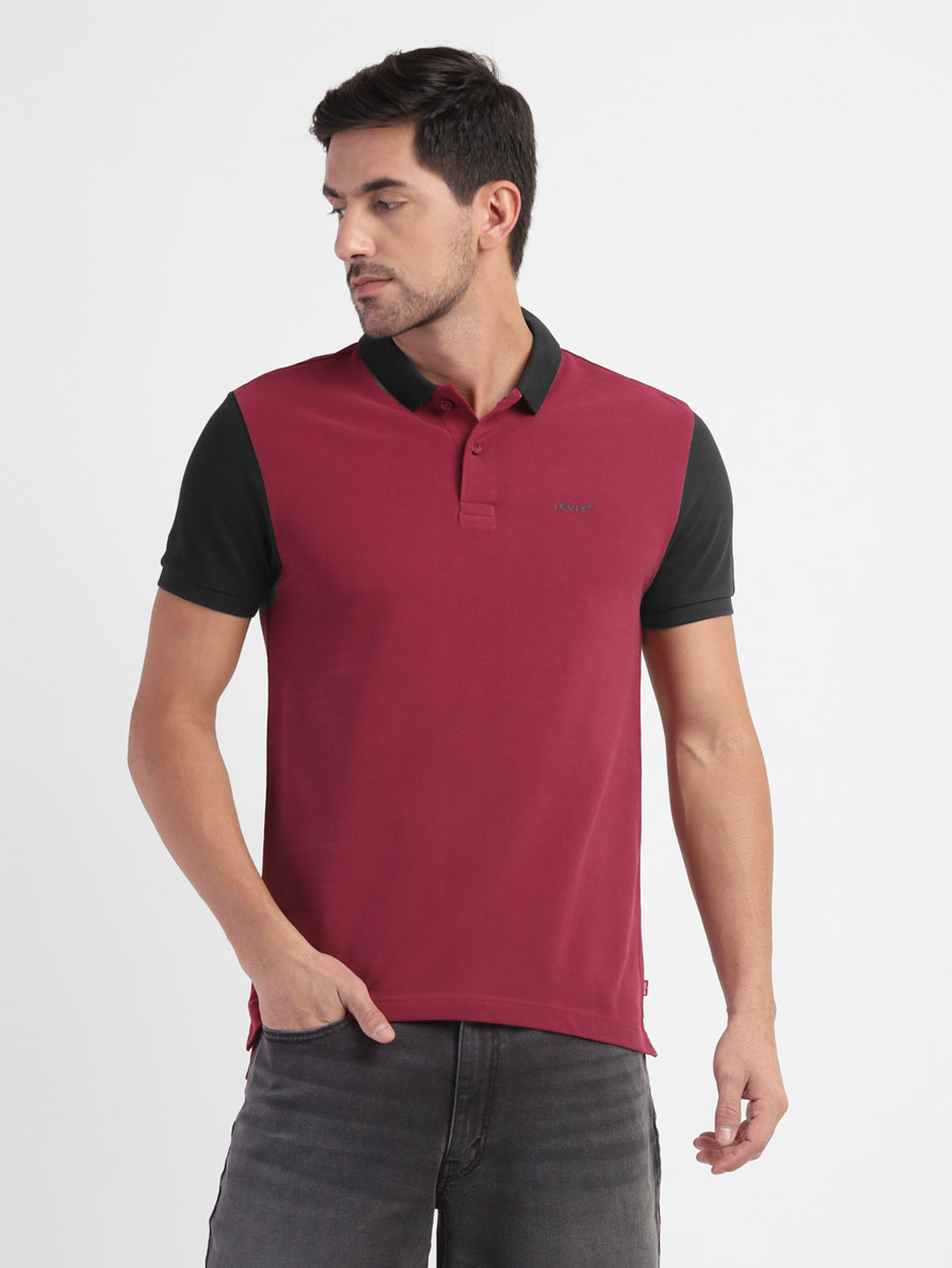 Men's Colorblock Polo T-shirt - 9ecf2ce1-a808-4519-abfc-24468f4961f7 View
