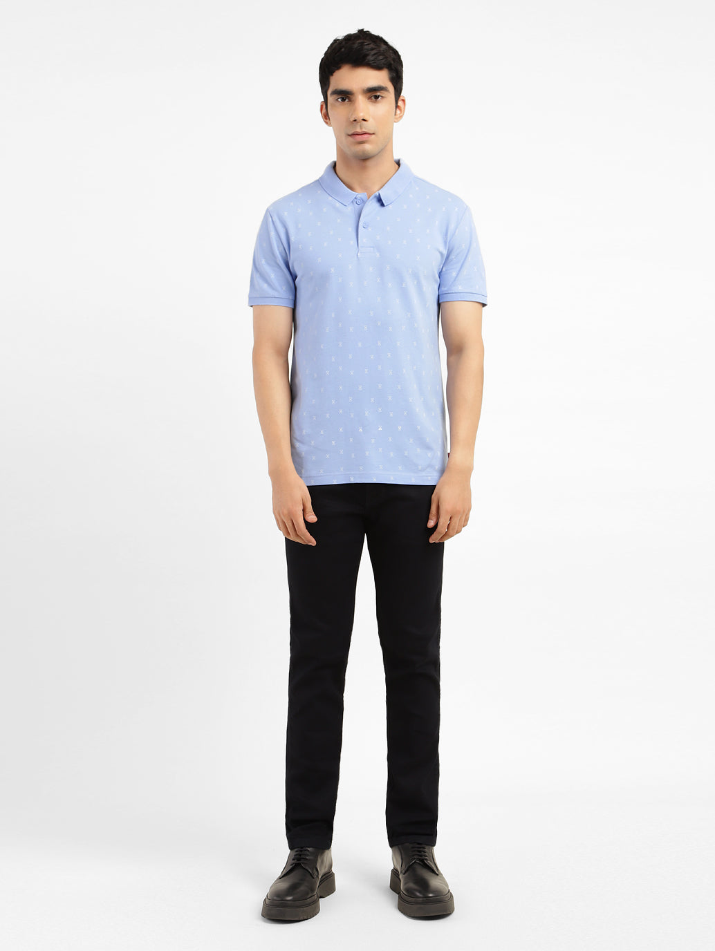 Men's Geometric Print Polo T-shirt - 0bc3997c-1899-44ed-96d1-22f82734271c View