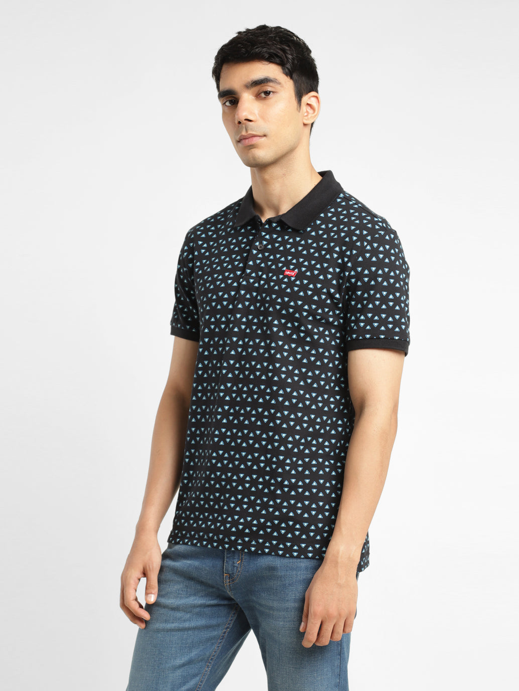 Men's Geometric Polo T-shirt - 65438536-8d4b-40b2-a4e7-9ae2b3b68665 View