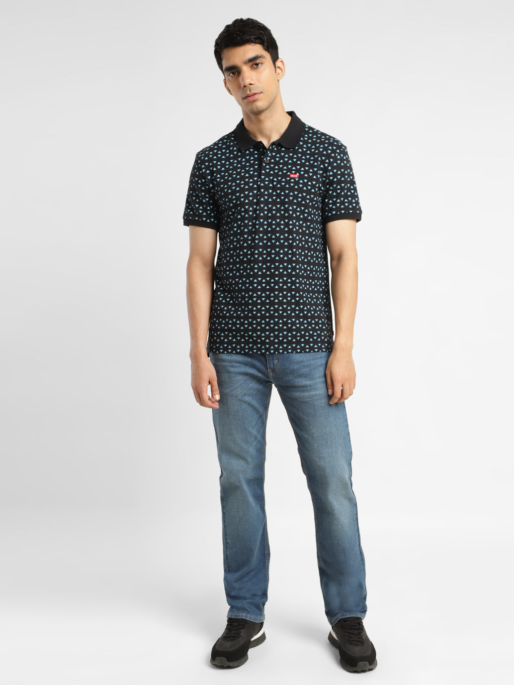 Men's Geometric Polo T-shirt - 102e83e1-71a6-4b9e-a75b-56c125cca4b6 View