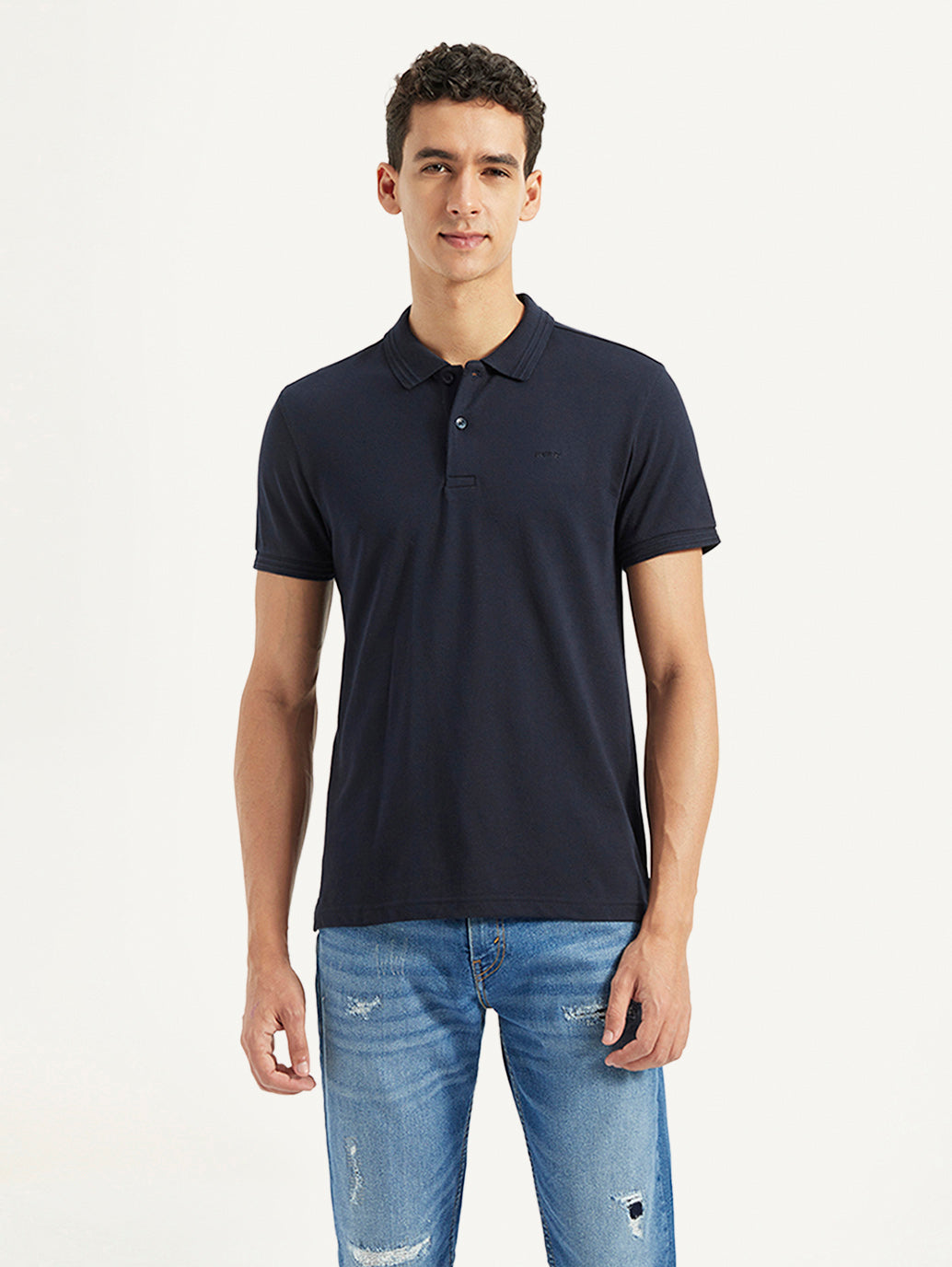 Men's Solid Slim Fit Polo T-shirt - 324ca103-a6b1-42b3-9310-95c55cab5ec8 View