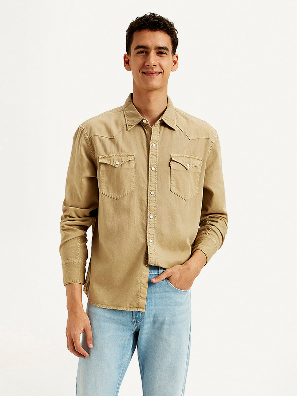 Men's Solid Dyed Slim Fit Shirt - Styleshot View