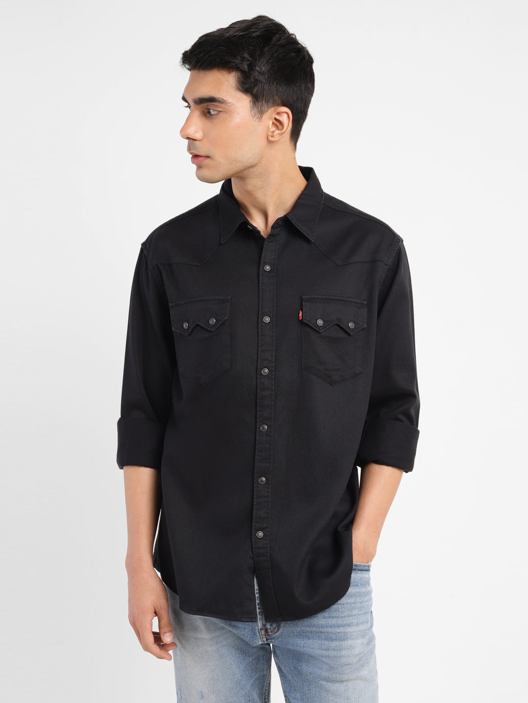 Men's Solid Slim Fit Shirt - 0738acbc-f640-40b9-b71c-ec95311f15f7 View