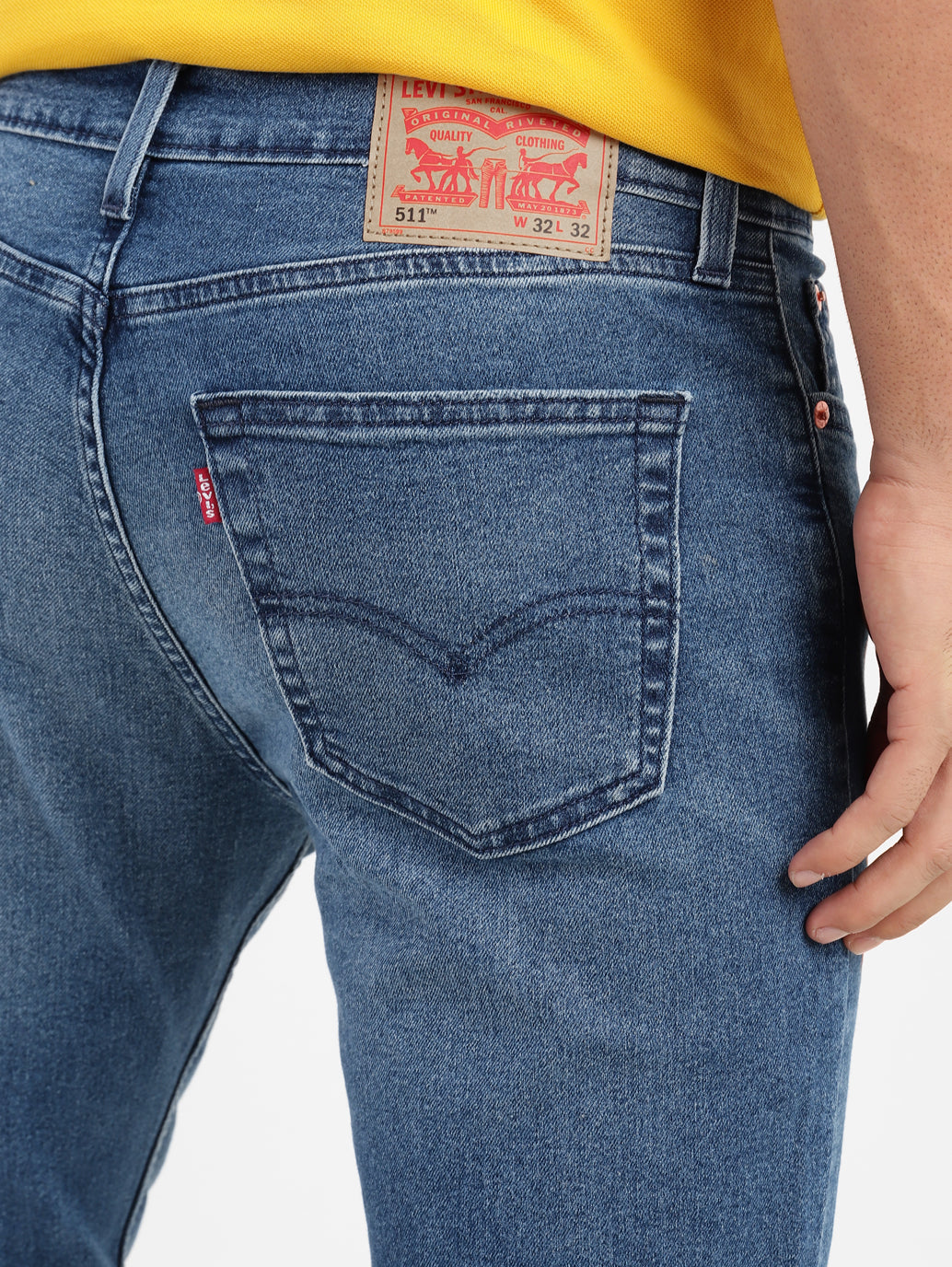 Men's 511 Blue Slim Fit Mid Rise Jeans - 546e2370-d83d-429b-b426-2d9bc2c3bdfd View