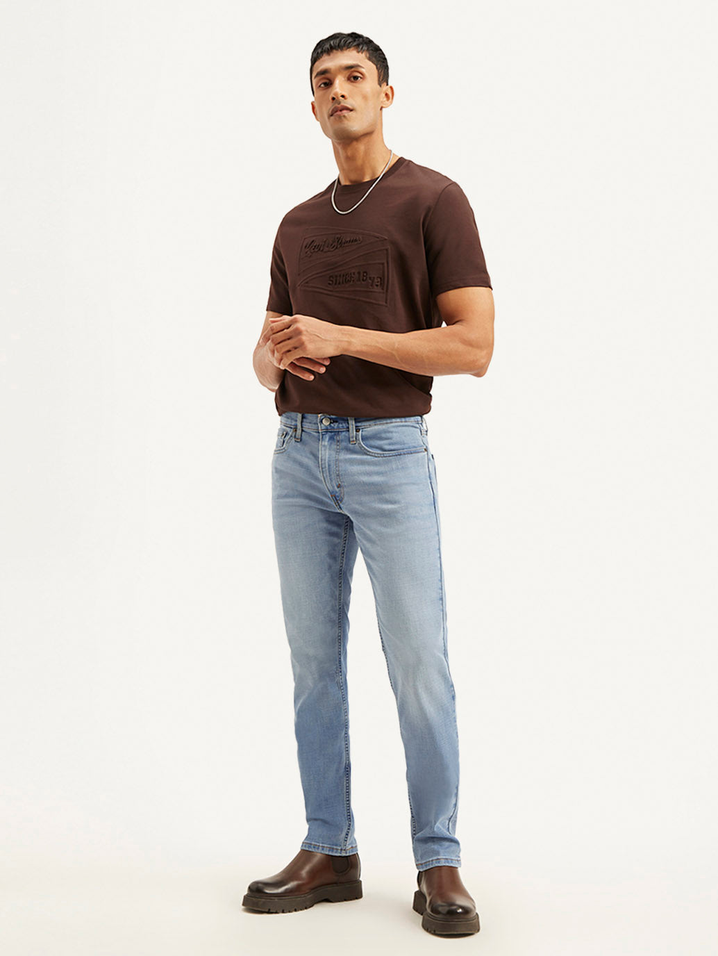Men's 511 Light Blue Slim Fit Mid Rise Jeans - f6dabd20-69fc-4ebb-88d9-cf616bb76851 View