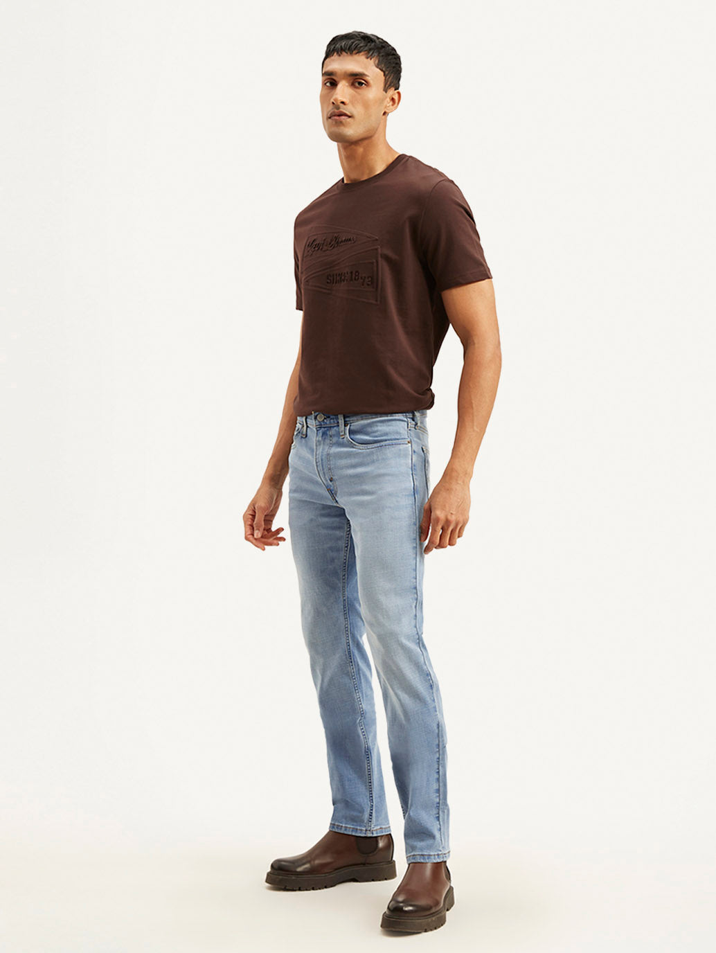 Men's 511 Light Blue Slim Fit Mid Rise Jeans - 6e77ea61-6fb3-448a-95a3-ccf6dc17ee92 View