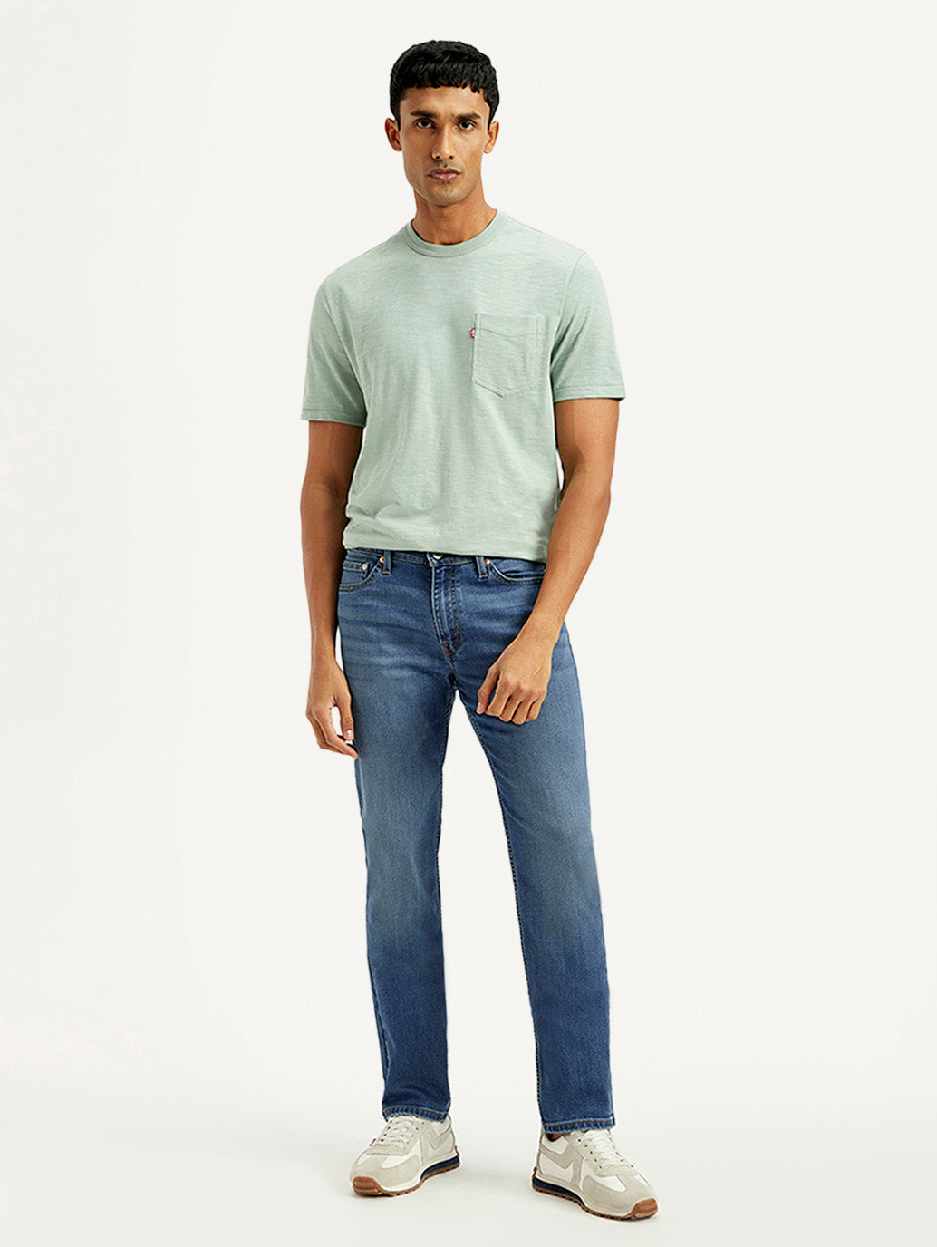 Men's 511 Blue Slim Fit Mid Rise Jeans - Front View