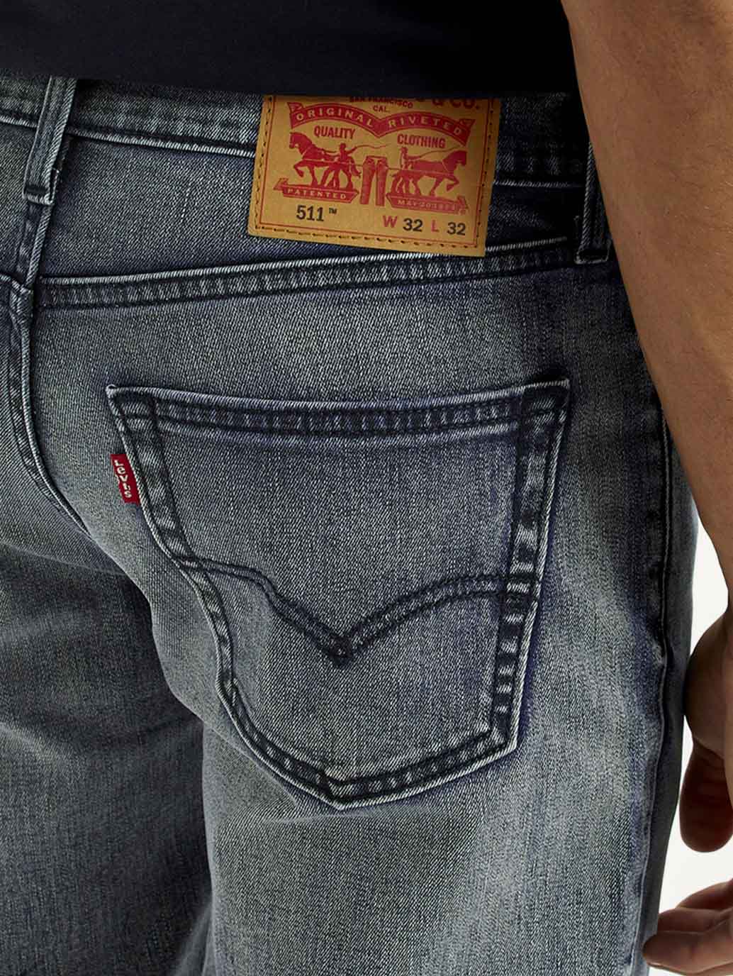 Men's Tinted 511 Indigo Slim Fit Mid Rise Jeans - Detail View