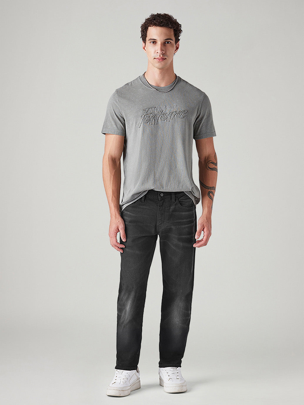 Men's 511 Charcoal Grey Slim Fit Mid Rise Selvedge Jeans