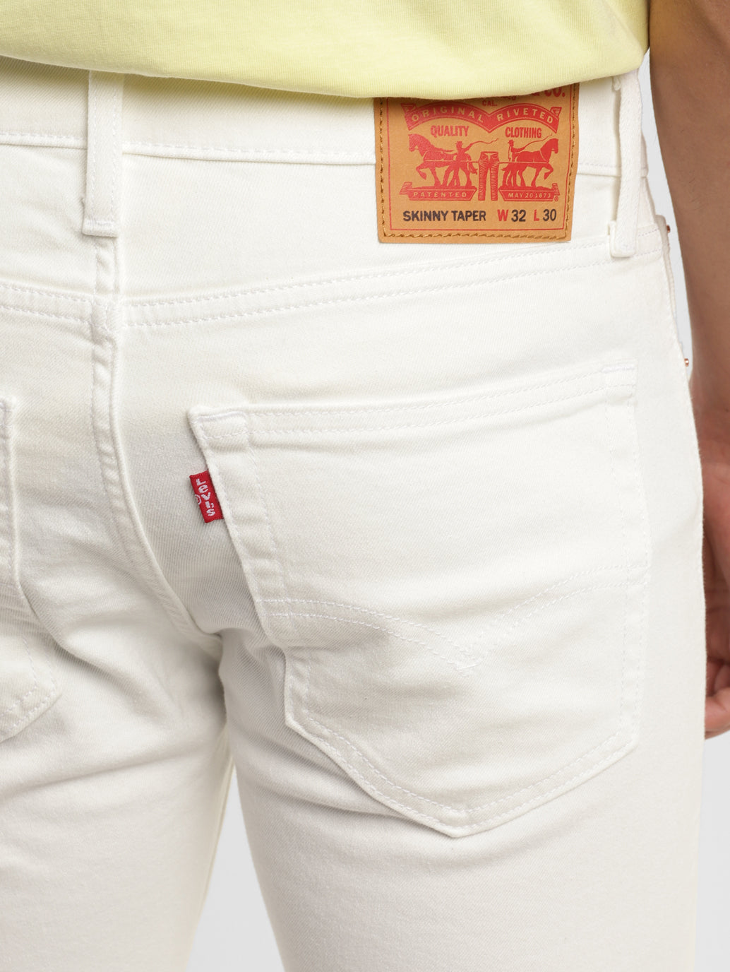 Men's White Skinny Fit Mid Rise Jeans - 0871bc4a-de9a-4712-8859-79038dc48b14 View