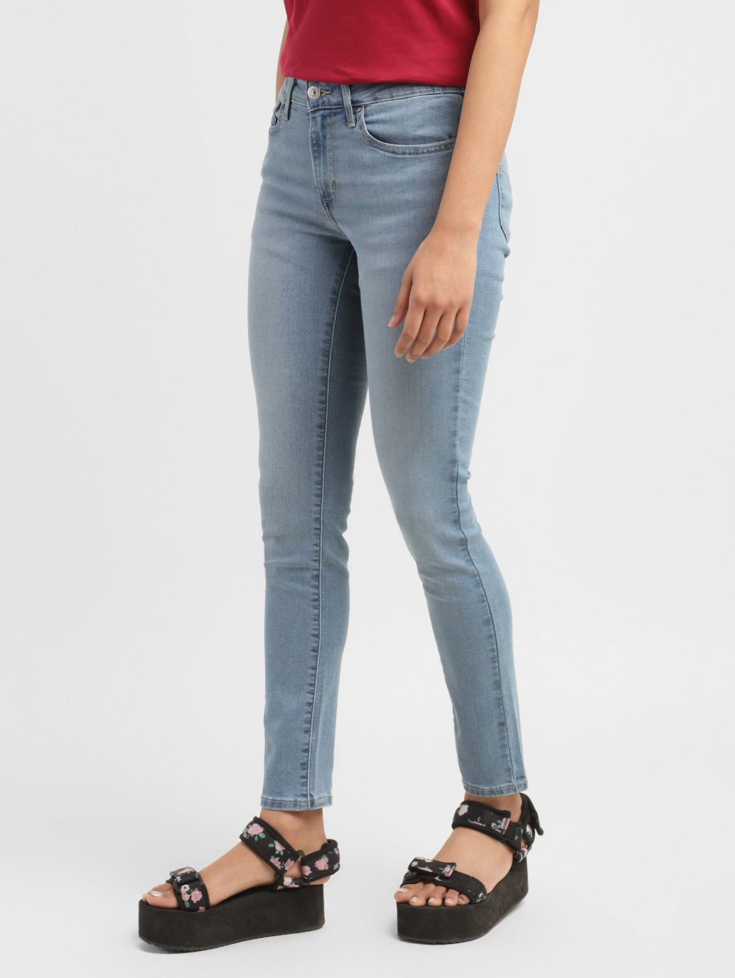 Women's 711 Blue Skinny Fit Mid Rise Jeans - abc102b9-01a7-4e27-acf2-869bb0b77203 View