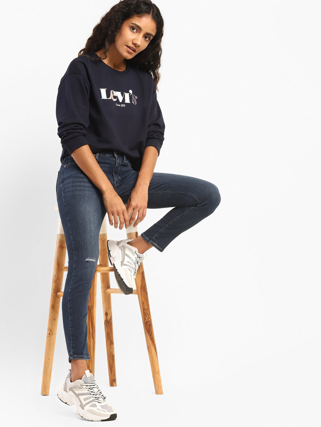 Women's 711 Blue Skinny Fit Mid Rise Jeans - d0f77ffe-a04a-4af4-bf48-49f7b938c2cf View