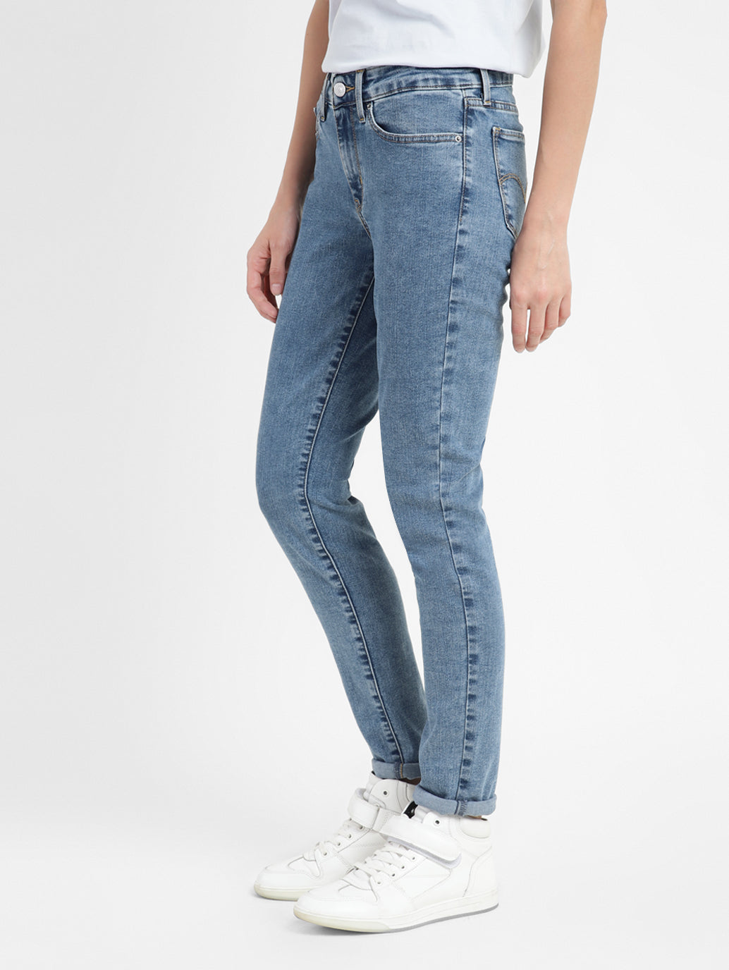 Women's 711 Blue Skinny Fit High Rise Jeans - 291d6b59-60f4-40ff-bb39-518ee5b42310 View