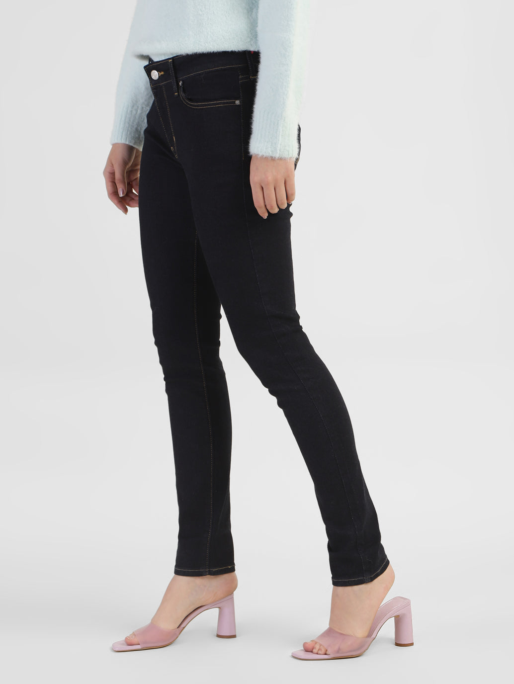 Women's 711 Blue Skinny Fit Mid Rise Jeans - dad8ce3a-4ee6-4ae1-a5e8-980906916482 View