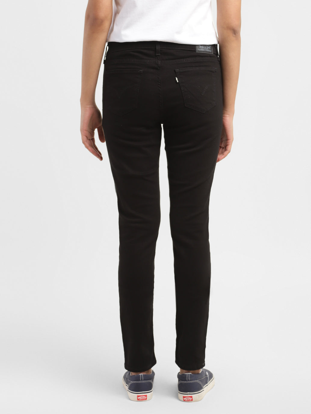 Women's 711 Black Skinny Fit Mid Rise Jeans - f31184c1-a7a1-47d1-945d-80c1bdda0522 View