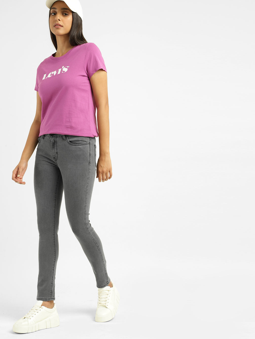 Women's 711 Grey Skinny Fit Mid Rise Jeans - ffd058e1-9545-4bce-88b5-4c7379e69954 View