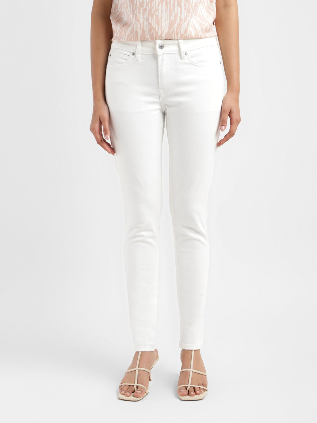 Women's 711 White Skinny Fit Mid Rise Jeans - cb804acd-307f-42d9-8ab9-f4b32414f0df View