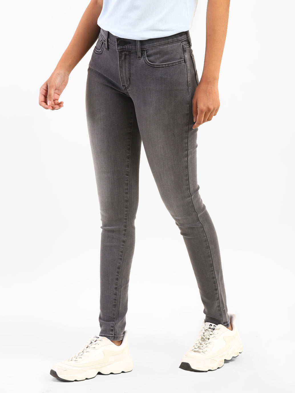 Women's 710 Grey Skinny Fit Mid Rise Jeans - e6a3418d-4f4b-4e08-a351-4f45adf95723 View