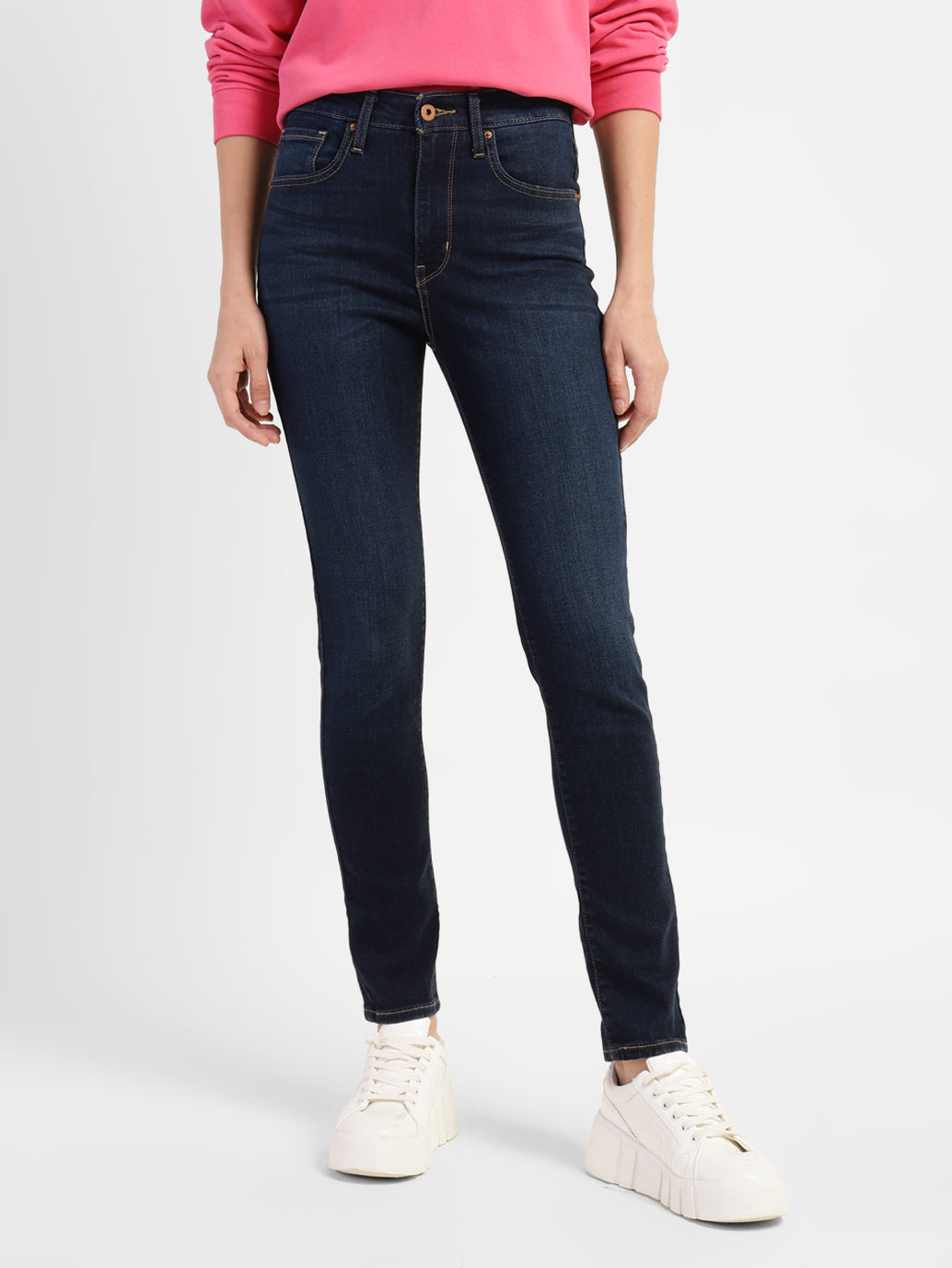 Women's 710 Blue Skinny Fit Mid Rise Jeans - 8500314b-be88-4565-aee1-2898f923c99c View