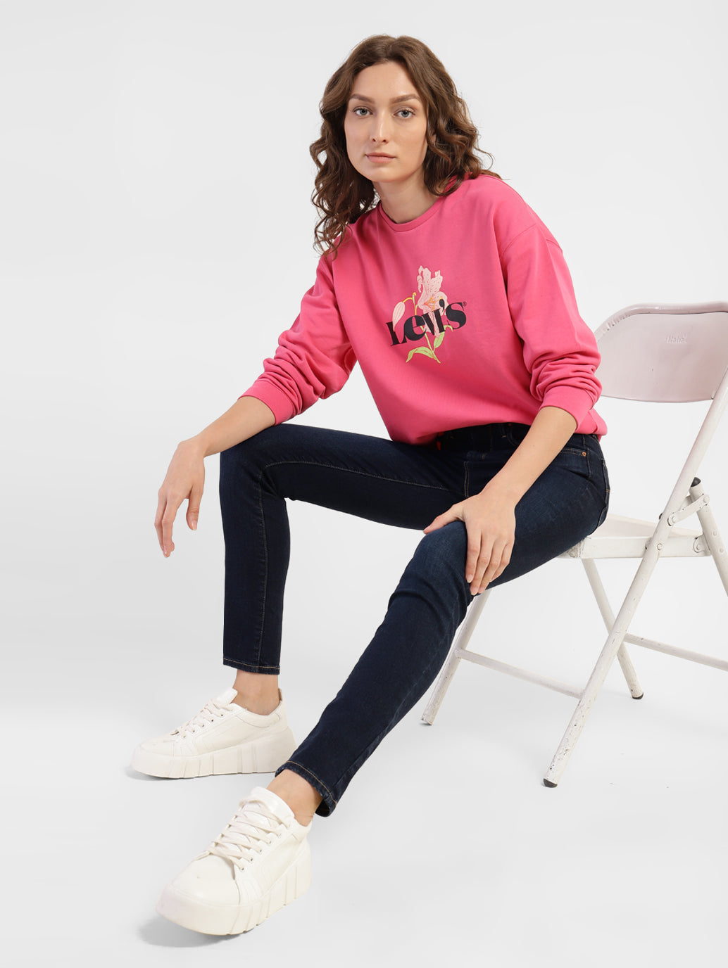 Women's 710 Blue Skinny Fit Mid Rise Jeans - 6073efd6-8e7b-4e6a-a180-fd6b148ca2e9 View