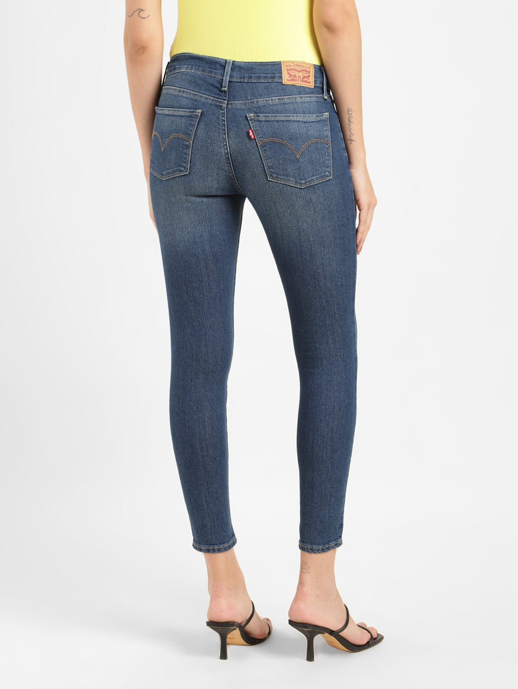 Women's 710 Blue Skinny Fit Mid Rise Jeans - 8ebb54c1-0cd7-4b4b-a9a7-2ee03a2ed04a View