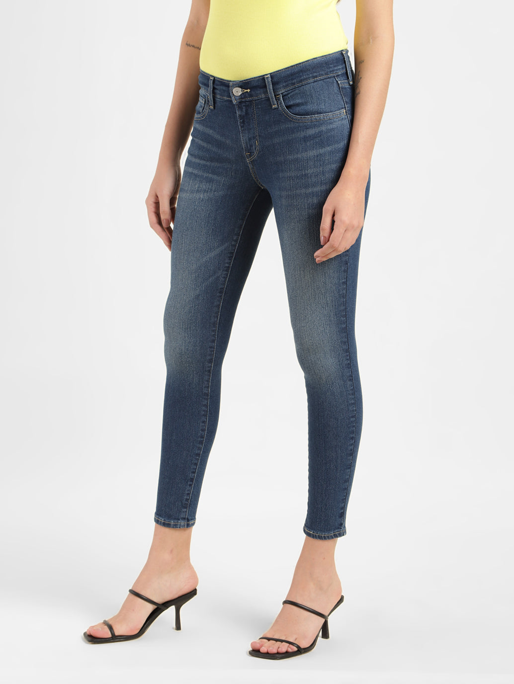 Women's 710 Blue Skinny Fit Mid Rise Jeans - 959949b2-9c60-4130-a9b0-b40bb7d762ca View