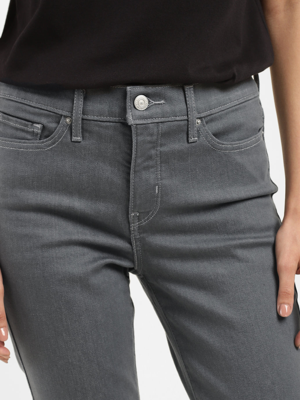 Women's 312 Grey Straight Fit Mid Rise Jeans - 889a6d32-c9d6-4c3e-81fb-73070d13d8db View